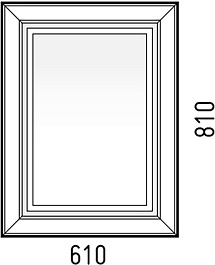 Corozo Зеркало Классика 61x81 белое – фотография-6